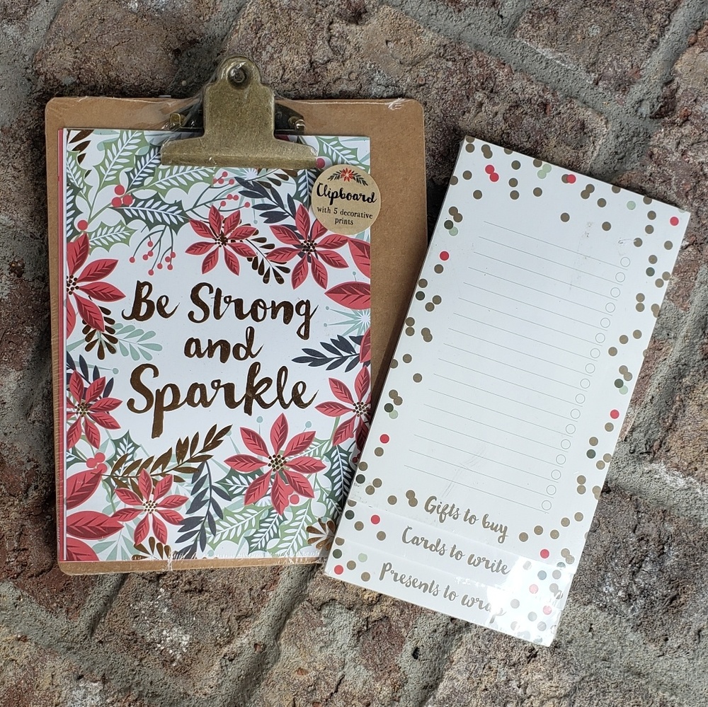 Christmas Notebook note pad clipboard gift set